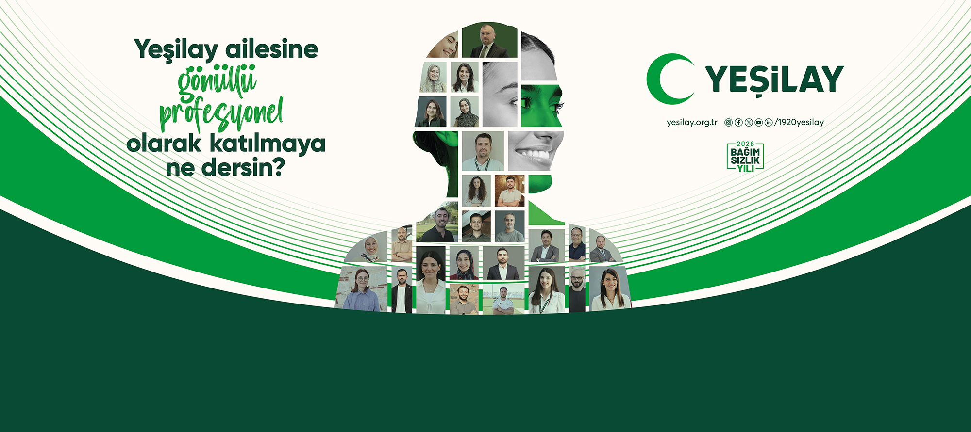 Yeşilay ailesine gönüllü profesyonel olarak katılmaya ne dersin?